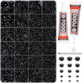 20100Pcs Black Resin Rhinestones 2,3,4,5,6mm Flatback for Bedazzling Crafting Crafts Clothing Clothes Fabric Shoes Nail Art, Flat Back Gems Diamonds Bedazzler Kit Bulk Jewels Crystals Gemstones