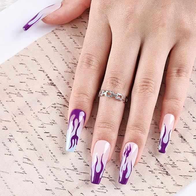 JODSONE Dark Purple Swirl Nail Art Liner Gel Polish,10ml Classic Color 3D Nail Art Pens Effect Nail Print Design with Thin Brush for French Tips Manicure Painting DIY at Home - LB17
