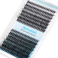 10Rows,Large Pack Grafting Mixed 10-12-14-16mm/14-16-18mm/12-14-16mm Wide Stem Cluster Eyelashes D Curl Individual False Eyelashes Home DIY Eye Lashes Extensions (20D+40D-8-16MM Kit)