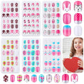 Kids Press on Nails, Thrilez 144Pcs Girls False Nails Children Artificial Fake Nail Tips Pre Glue Stick on Short Nails Decoration Gift for Kids Teens Girls Age 7 12 (Colorful Days)
