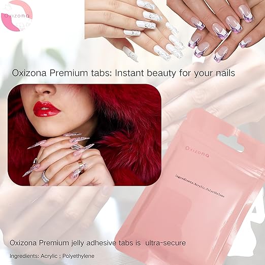 Nail Adhesive Tabs Strong Nail Glue Stickers for Press Ons Nails Waterproof Breathable Jelly Double Sided Adhesive Nail Tabs 10 Sheets（240 pcs）
