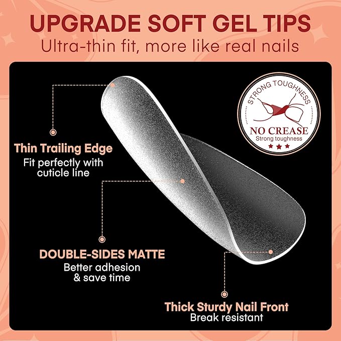 Square Toe Nail Tips: Full Cover Big Wide Matte Fake Toe Nails 15Sizes Soft Gel Pre-shape Clear Gel Toe Nail Tips Press ons For Nail Extensions Home DIY Salon 360Pcs