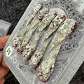 10Pcs(1Pack) Handmade Press On Nails 3D Flower Nails Cute Catoon Bubble Nails for Women Party Holiday Daily Wear Size S