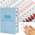 Magnetic Nail Swatch Book,180 Nail Color Display Book with 192 Magnetic Tips,Professional Nail Salon Color Display Book for Easy Preview & Storage