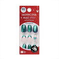 Dashing Diva Magic Press Magnetic Nail Set - Bow Down - Medium Almond Press Ons - Long Lasting Gel - Lasts Up to 10 Days - Gel Set - 4-Piece Manicure Kit with 30 Nails