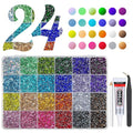20000PCS 24 Color Resin Rhinestones w B7000 Jewelry Glue for Bedazzling Crafting 3mm 4mm Flatback Crystal Stones Rainbow Colorful Gems Diamonds Crystals for Nails Face Makeup Tumblers Crafts