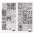 Mezerdoo 10Pcs/lot DIY Manicure Template Unicorn Horses Shark Design Nail Stamping Plates Image