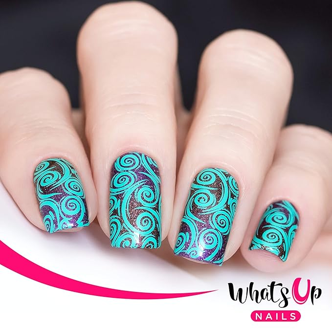 Whats Up Nails - B046 Petal to the Metal Stamping Plate for Nail Art Design