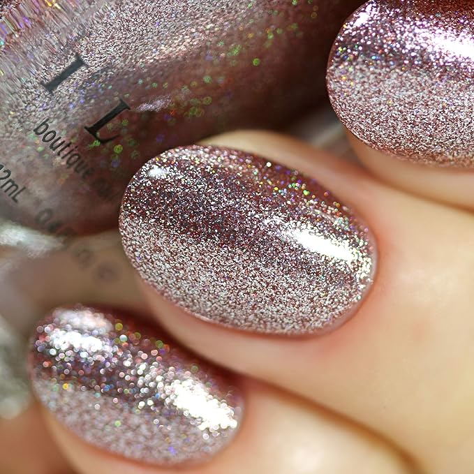 ILNP Olivia - Chocolate-Rose Holographic Ultra Metallic Nail Polish