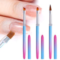 Nail Clean Up Brushes, SILPECWEE 3pcs Nail Polish Remover Brush, Nail Brushes for Cleaning Polish Acetone Cuticle, Nail Art Brush Manicure Brush for Nails Design Tool