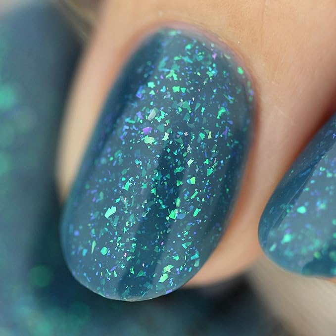 ILNP The Message - Celadon Blue Jelly Shimmer Nail Polish