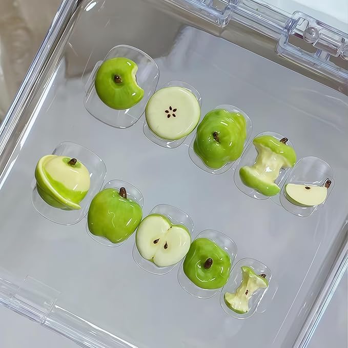 3D Fruit Slices Gel Nail Art Mold Arts Resin Apple Tail Molds for Accessories Supplies Pear Silicone Tools Nails Style