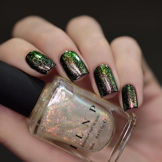 ILNP Limitless - Vivid Pink, Bright Green Iridescent Topper Nail Polish