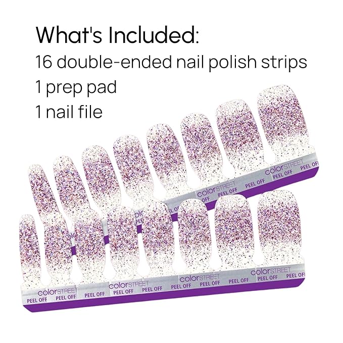 Color Street Mount Crushmore Glitter Dip Nail Strips