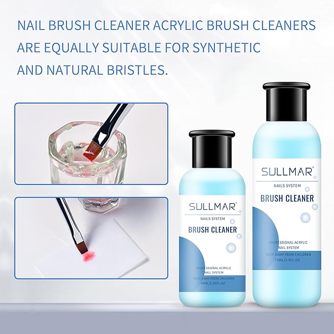 Nail Brush Cleaner For Acrylic Nails 3.8oz Acrylic Nail Brush Cleaner Acrylic Painting Quickly Cleaning Nail Art Brush 115ml Nail Polish Gel Brush Cleaner