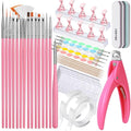 FANDAMEI Nail Art Tools, Nail Tools For Nail Art, Press On Nail Design Tools, Nail Art Kit With Nail Brush, Nail Tools, Nail Stand, Nail Cutters For Nail Tips, Acrylic Nail Clippers