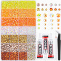 20000Pcs Yellow Rhinestones for Bedazzling with 3Pcs B7000 Jewelry Glue, Resin Rhinestones for Crafting Crafts，Bedazzler Kit Flatback Gems for Clothing Shoes Tumblers Nail Art