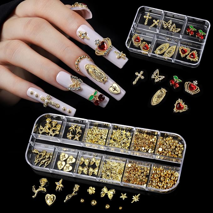 Teenitor Square Nail Tips with Nail Charms Nail Art Brushes, 240pcs XXL Fake Nails with Nail Stand for Extensions, Clear Acrylic Nail Tips Gel Nails Long Full Coverage