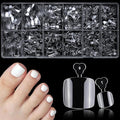 600pc Soft Gel Toe Nail Tips Short Fake Toenail Tips Square Fake Toe Nail Tips for Toes Press on Toeails, Full Cover Clear False Toe Nail Press ons, 12 Size Acrylic Nails Toe Tips