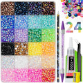 Resin Jelly Rhinestones for Bedazzling, EARLMONI Multi Colord Bedazzler Kit with 15ml B7000 Glue Rhinestone Pen Tool for Clothes Nail Art (A 24 Colors, 5MM)
