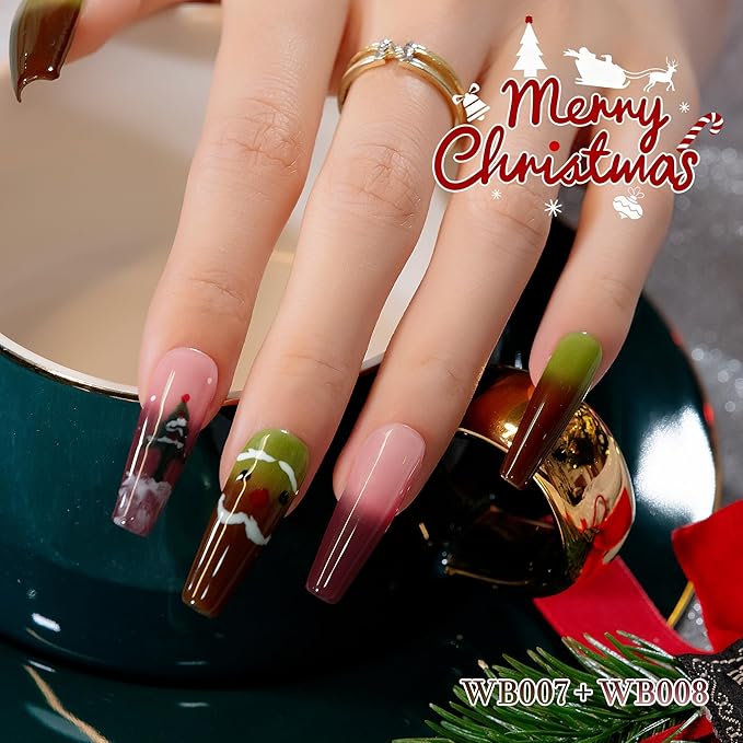 YTD Likomey Color Changing Gel Nail Polish,15ml Translucent Nude Pink Burgundy Red Mood Temperature Change Color Ombre Thermal Salon Home Fall Winter Manicure UV Varnish,WB08