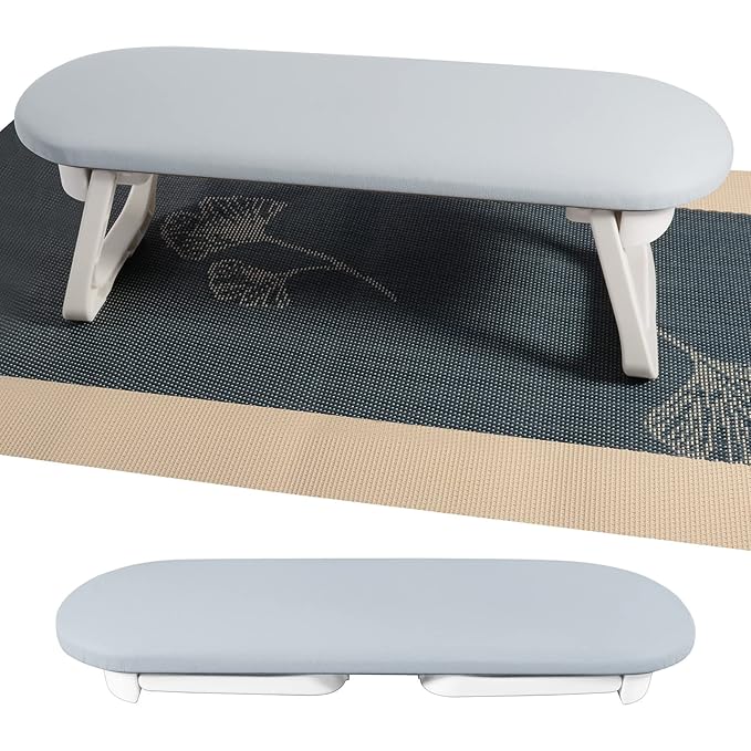 Diesisa Nail Arm Rest, Foldable PU Leather Nail Hand Rest For Nails Tech with Table Mat, Soft Hand Rest for Acrylic Nails/Nail Hand Pillow for Manicure Salon Use