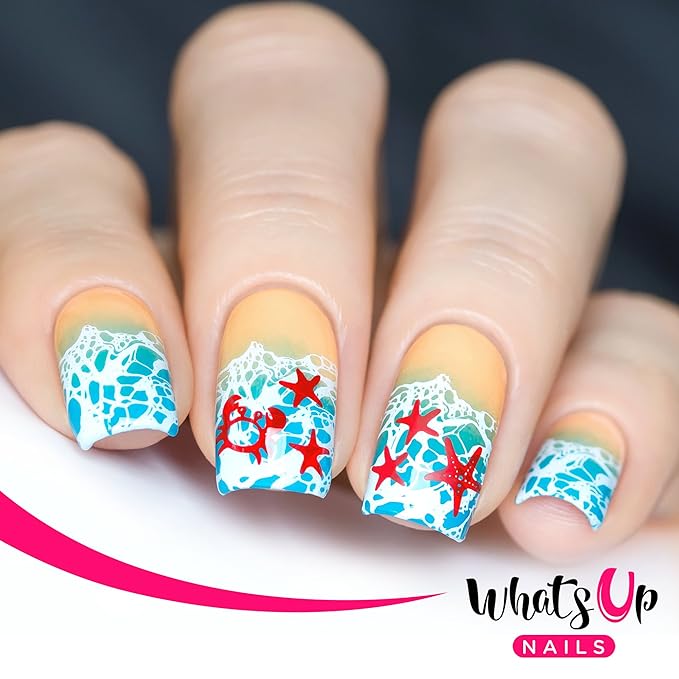 Whats Up Nails - A019 Beach Mode Stamping Plate for Nail Art Design