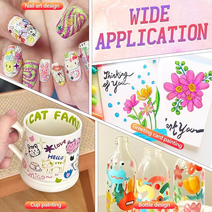 12 Colors Nail Art Pens Set,Nail Art Markers for Gel Nails,2025 DIY Nail Art Marker Drawing Painting Liner Pen,0.5 MM Nail Polish Pens Set,Nail Doodle Pens,Quickly Dry Nail Art DIY Decoration