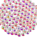 Beadsland Flat Back Crystal Rhinestones Round Gems for Nail Art and Craft Glue Fix, Transparent AB, 7.0-7.3mm, SS34/288pcs