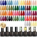 ROSALIND 30PCS Gel Nail Polish Set with Base Glossy Matte and Glitter Top Coat Gel Polish, Orange Green Fall Winter Gel Nail Set Soak Off Gel Polish Set