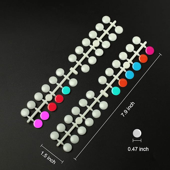 240 Pcs Round False Nail Display Tips- Natural Color Nail Art Display Chart Nail Art Color Display Tips Tool Nail Swatch Sticks with Adhesive Sticker for Nail Polish Training Practicing Displaying