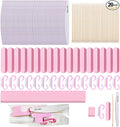 20 Sets Disposable Manicure Kit, Portable Basics 5 Pieces Nail Kit, Mini Buffer Block Nail File, Handle Grip Brush, Wood Stick Press On Nail Tool Kit for Acrylic and Natural Nails