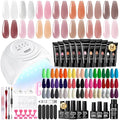 JEWHITENY 14 Colors Poly Gel Nail Kit 27 Colors Gel Nail Polish Kit With U V Light All In One Nail Art Starter Kit Suitable For All Seasons