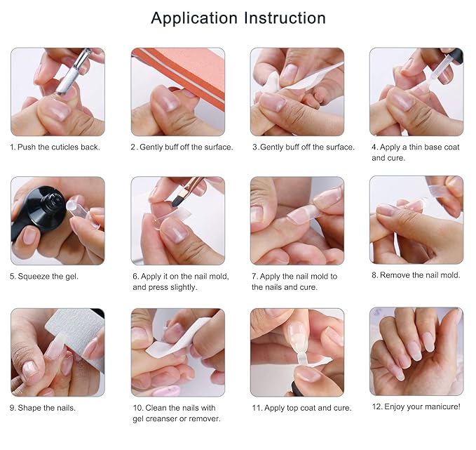 AIMEILI Hema Free Clear Builder Nail Gel Nail Extension, 30ml 1oz Nail Enhancement, Cruelty Free, Vegan