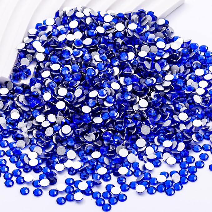 Flatback Rhinestones Bulk, 2880PCS Sapphire Rhinestones for Clothes DIY Decoration Crafts, Sapphire, SS30, 6.3-6.5mm