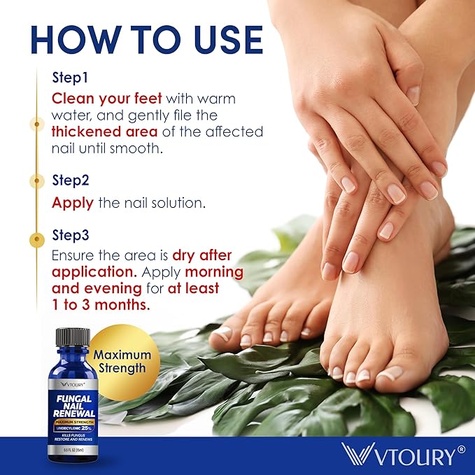 Toenail Fungus Treatment Extra Strength – Nail & Toe Solution with Undecylenic Acid 25% and Tea Tree Oil