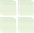 PATIKIL 1320 Pcs Acrylic Gem Sticker, 4 Size 3/4/5/6mm Self Adhesive Rhinestones Face Gem Stones Bling Jewelry for Nail Art Craft Clothes DIY Makeup Decoration Party, Grass Green