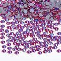 Bymitel Hotfix Crystal Rhinestones Round Gems Iron on DIY Jewelry Making Flat Back for Crafts,Siam AB, 1.6mm(SS4/2880pcs)