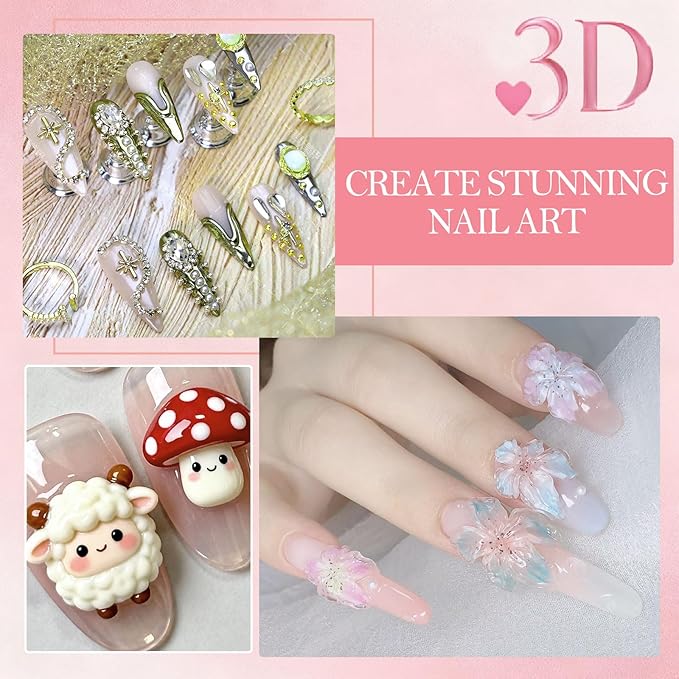 NAILGIL Solid Builder Gel for Nails- Non-Sticky Hand Clear 3D Sculpting Gel for Carving, Modeling, Nail Extension Professional DIY Manicure Tool Kit, 15g