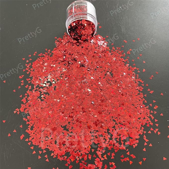 DIY 12pcs Color Set Nail Sequins Laser Triangle Shape Glitter Flakes Manicure Art Decoration Accessories Tools LB-Triangle