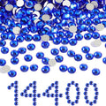 Beadsland Flatback Rhinestones Bulk,14400pcs Royal Blue Rhinestones for Nails Crafts Clothes DIY Decoration, Sapphire, SS20, 4.6-4.8mm