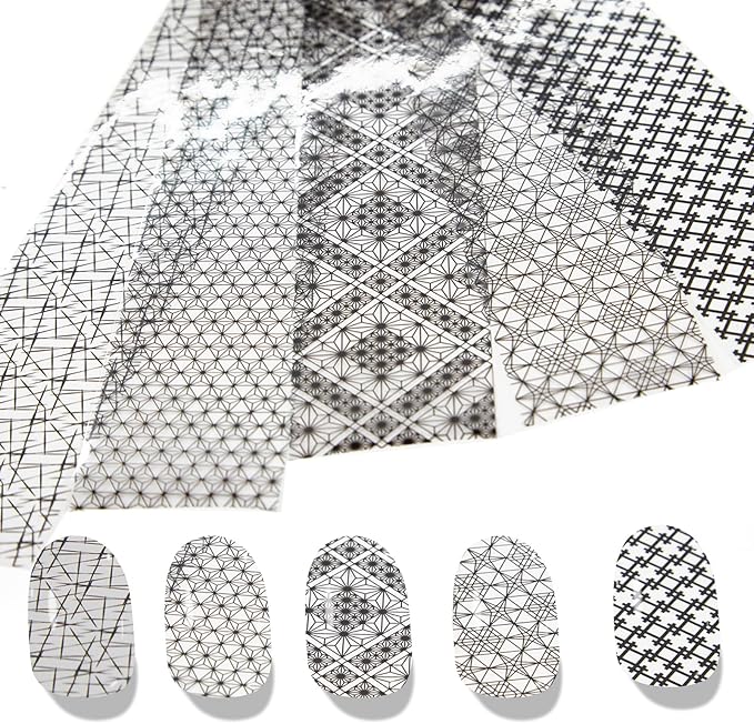 SILPECWEE 300Pcs Nail Foil, Holographic Nail Art Foil Flower Metallic Aurora Transfer Foils for Nails Paper 3D Nail Stickers Fingernail Wraps Decals Manicure Design Kit Nails Decoration