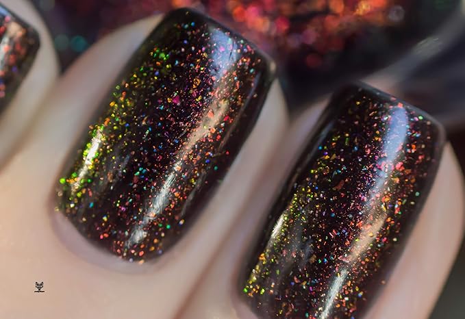 ILNP Underground - Deep Black Holographic Shimmer Jelly Nail Polish