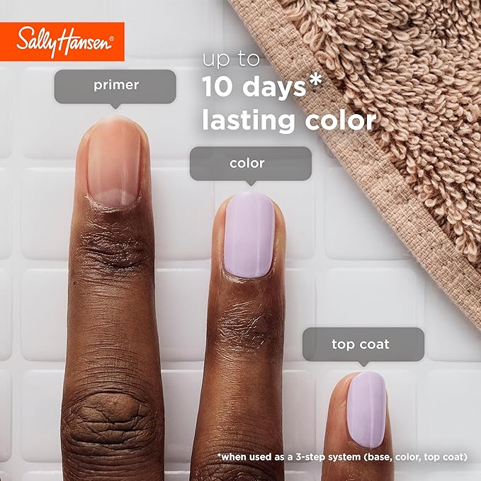 Sally Hansen Miracle Gel Salon Quality Nail Polish | Gel-Like Formula, Two-Step System, No UV Light Needed, Long Lasting | Opaque, Shimmery | 529 Hunger Flames | Purple Nail Color