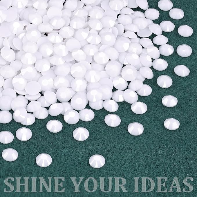 Resin Rhinestones for Crafting with B7000 Jewelry Glue, 2 Boxes White Flatback Crystals with 3Pcs 10ml Glue for Bedazzling Crafts DIY Nail Art Makeup，Non Hotfix Gems for Clothing Shoes