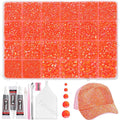 20000Pcs Orange Flatback Jelly Resin Rhinestones for Bedazzling, Mix Sizes Crystal Rhinestones Gems, Orange Gems Bedazzling for Crafting, Flatback Rhinestone for DIY Face Makeup Crafts Tumblers