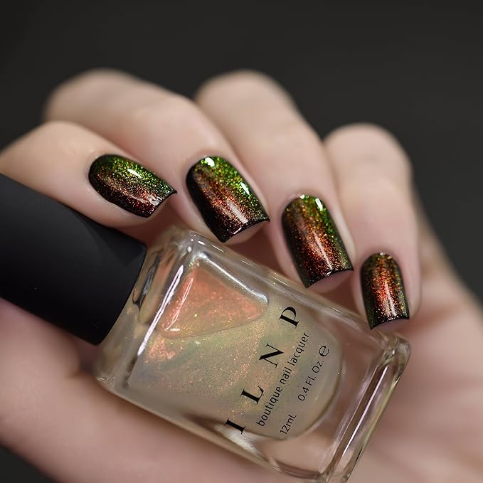 ILNP The Alchemist - Vivid Orange, Green Iridescent Topper Nail Polish