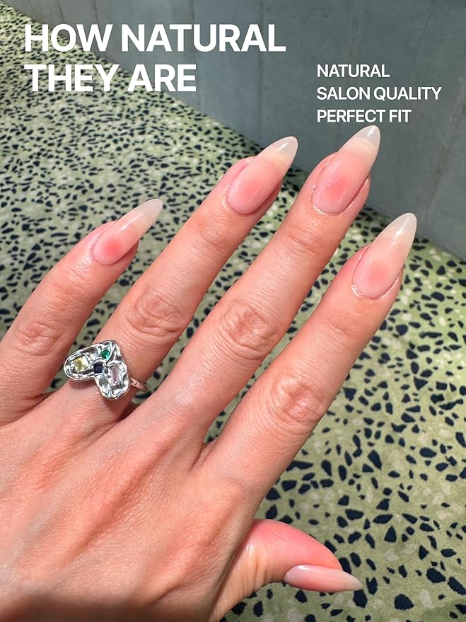 UUUUUU Semi Cured Gel Nail Strips | Salon-Quality | UV Free Gel Nail Wraps for Women | Easy Peel&Stick | Long-Lasting up to 14 Days | 28 Strips Set+File & Wipes | Gift-Ready (UGN157 Coral Cheek)