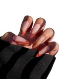 HAND-PAINTED White Press Ons Neon Small Press on Nails Long French Press on Nails Coffin Medium Short Nail art Fake Nail Art Kit with 7g Glue on Nails Handmade Almond Square Nails (TJ-6, Small)