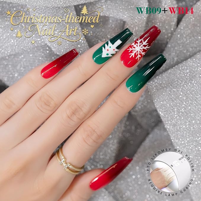 YTD Likomey Color Changing Gel Nail Polish,15ml Red To Brown Mood Temperature Change Colors Ombre Thermal Salon Home Nail Art Manicur Fall Winter UV Color Varnish,WB14